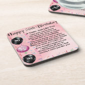 zuster gedicht - 50e verjaardagsontwerp onderzetter (Linkerzijde)