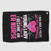 Zuster Gift dat ik ooit de mooie zuster was Golfhanddoek (Horizontaal)