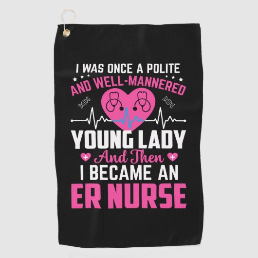 Zuster Gift dat ik ooit de mooie zuster was Golfhanddoek (Voorkant)