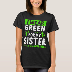 Zuster Green Ribbon Twin Scoliosis Awareness T-shirt