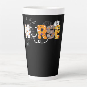 Zuster Halloween Gift met pomkin Boo Spider Witch Latte Mok
