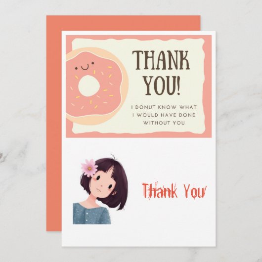 Zuster Hartelijk dank! Bedankkaart (Voorkant / Achterkant)