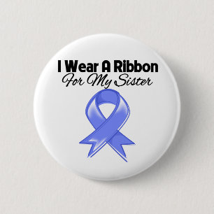 Zuster - ik Draag Periwinkle Ribbon Ronde Button 5,7 Cm