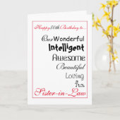 zuster in de kaart van de wetsverjaardag. 50ste (Gele Bloem)