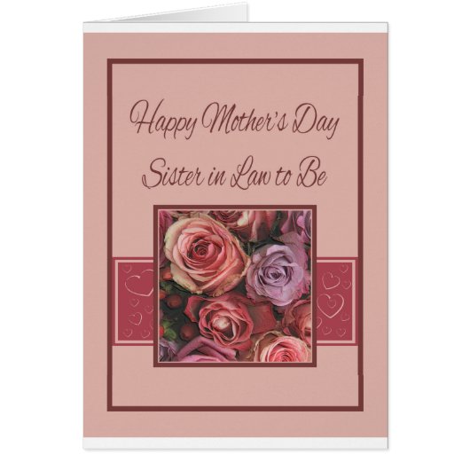 Zuster in de wet om een Happy Moederdag-kaart te z (Voorkant)