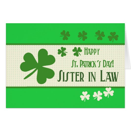 zuster in Law Happy St. Patrick's Day (Voorkant Horizontaal)