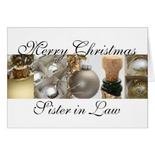 Zuster in Law Merry kerstgold op witte krijt