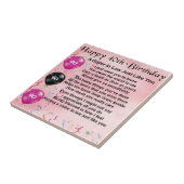 Zuster in Law Poem 40th Birthday Tegeltje (Zijkant)