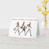 ZUSTER-IN-LAW-VIEREN UW VERJAARDAG GENIETEN! KAART (Gele Bloem)