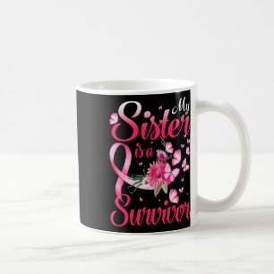 Zuster is een overlevende vlinder borstkanker bewu koffiemok