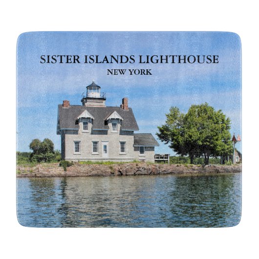 Zuster Islands Lighthouse, New York Cutting Board Snijplank (Voorkant)