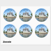 Zuster Islands Lighthouse, New York Round Stickers (Vel)
