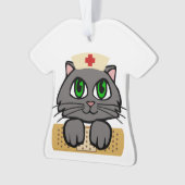 Zuster Kitten (groene ogen) Ornament (voorkant)