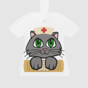 Zuster Kitten (groene ogen) Ornament