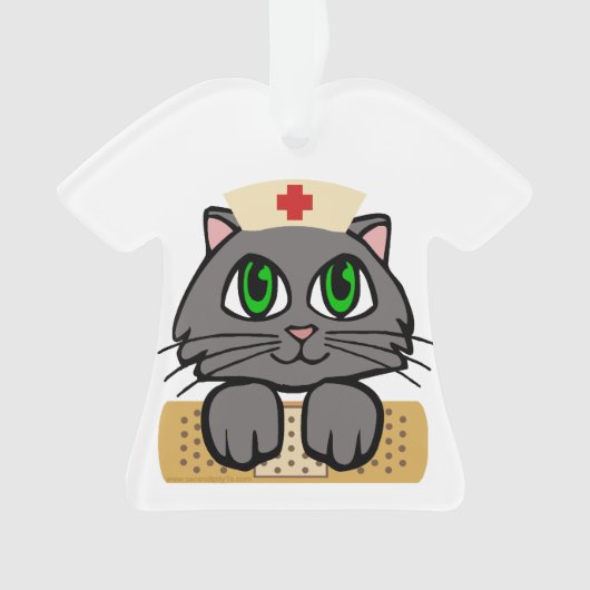 Zuster Kitten (groene ogen) Ornament (voorkant)