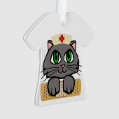 Zuster Kitten (groene ogen) Ornament (voorkant)