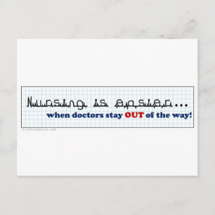 Zuster - Laat me mijn werk doen Briefkaart