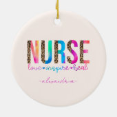 Zuster - Liefde, Inspire, Heal Keramisch Ornament (Achterkant)