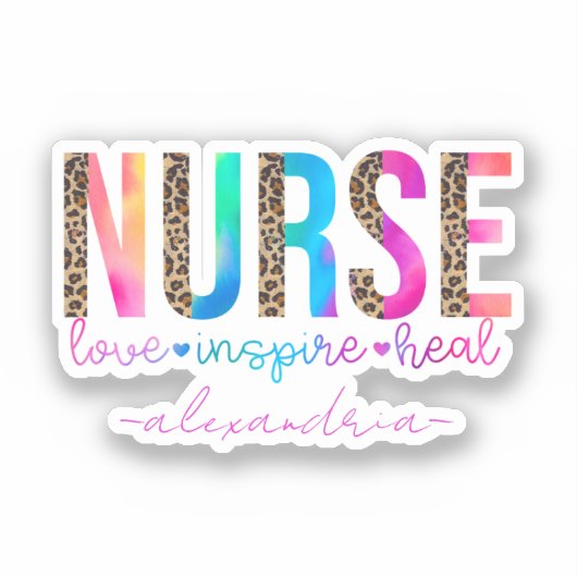 Zuster - Liefde, Inspire, Heal Sticker (Voorkant)