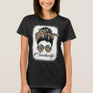 Zuster Life Leopard Messine Bun Glasses Vrouwen Ve T-shirt
