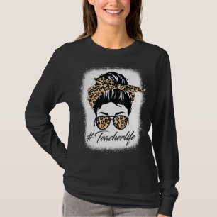 Zuster Life Leopard Messine Bun Glasses Vrouwen Ve T-shirt