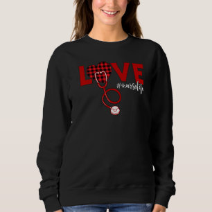 Zuster Love Stethoscope Pset Red Heart Nurse Life Trui
