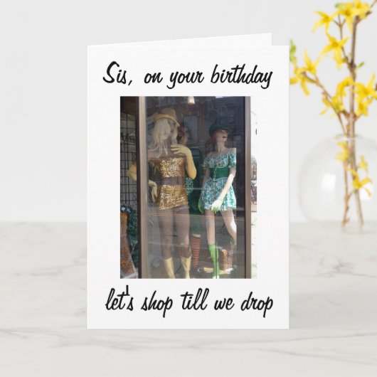 ** ZUSTER ** LUNCH EN WINKELEN OP "UW VERJAARDAG" KAART (Gele Bloem)