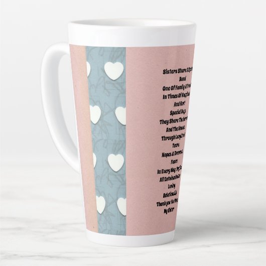 Zuster Marshmallow Hearts Latte Mok (Linkerhoek)