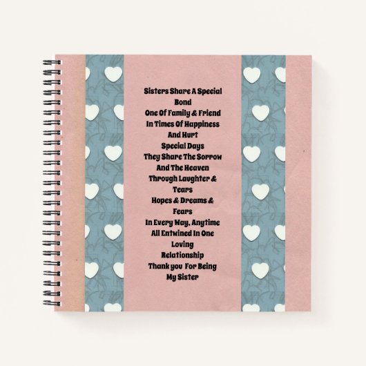 Zuster Marshmallow Hearts Notitieboek (Voorkant)