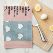 Zuster Marshmallow Hearts Theedoek (Quarter Fold)