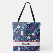Zuster Medical Name Personalized Navy Student Draagtas (Voorkant)