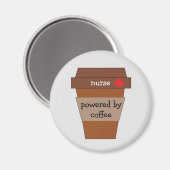 Zuster met koffie magneet (Voorkant / Achterkant)