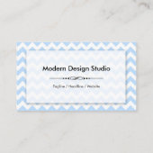 Zuster - Modern Blue Chevron Visitekaartje (Achterkant)