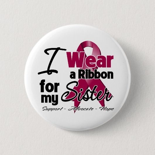 Zuster - Multiple Myeloma Ribbon Ronde Button 5,7 Cm (Voorkant)