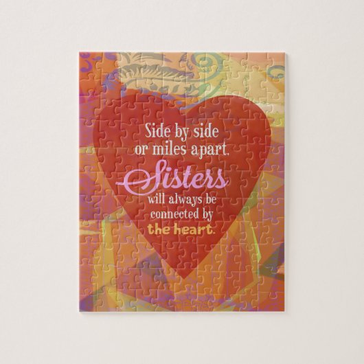 Zuster naast elkaar legpuzzel (Verticaal)