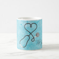 Zuster of Doctor Stethoscopes Monogram Blue