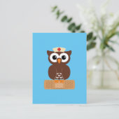 Zuster Owl (m/bandaid) Briefkaart (Staand voorkant)