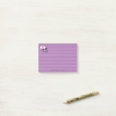 Zuster Paars Stethoscoop Fun Personalizeerd Post-it® Notes (Op bureau)