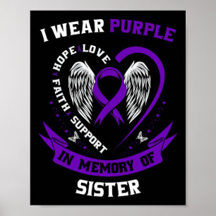 Zuster Pancreatic Cancer Awareness Products Cadeau Poster