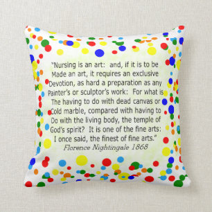 Zuster Pillow met Florence Nightingale Quote II Kussen