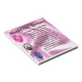 Zuster Poem - 70e verjaardag Notitieblok (Schuin)