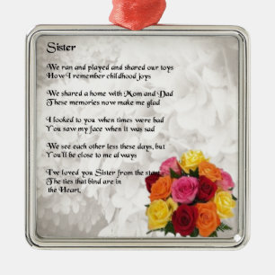 Zuster Poem - Flowers Metalen Ornament