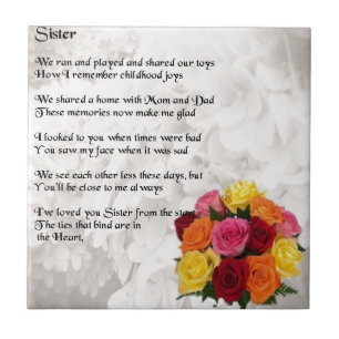 Zuster Poem - Flowers Tegeltje