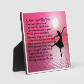 Zuster Poem Plaque - Ballerina Design Fotoplaat (Voorkant)