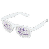Zuster Retro Script Paars Zonnebril (Gekanteld)