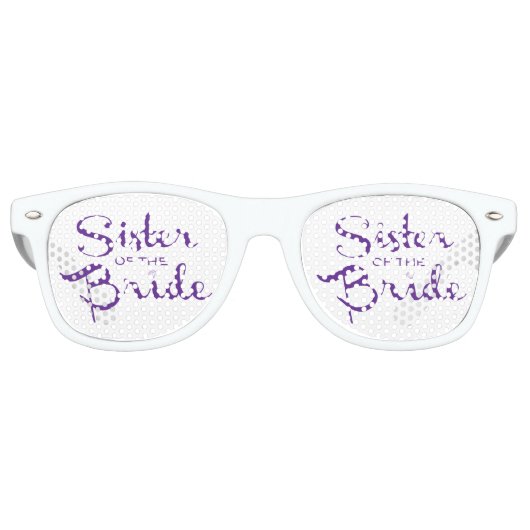 Zuster Retro Script Paars Zonnebril (Voorkant)