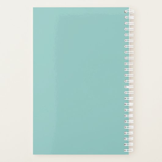 Zuster RN Medical Caduceus Blauwgroen Aangepast Planner (Achterkant)