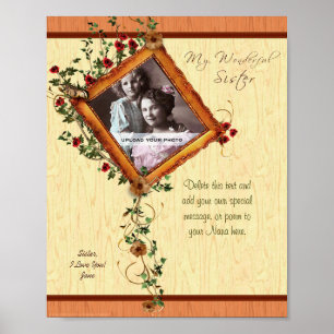 Zuster Rozen 8x10 Foto Aangepaste Sjabloon voor af Poster
