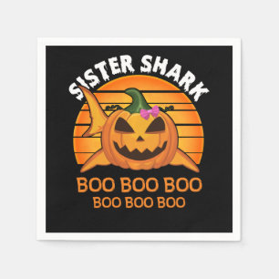 Zuster Shark Boo Boo Boo Funny Halloween Gifts Servet