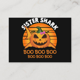 Zuster Shark Boo Boo Boo Funny Halloween Gifts Visitekaartje